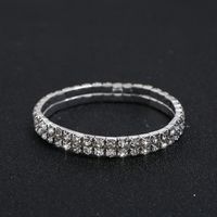Luxurious Geometric Alloy Plating Rhinestones Silver Plated Women's Bracelets Earrings Necklace main image 6