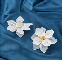 1 Paar Mode Blume Legierung Kunststoff Pailletten Frau Ohrstecker main image 2