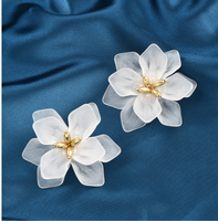1 Paar Mode Blume Legierung Kunststoff Pailletten Frau Ohrstecker main image 3