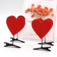 Cute Heart Shape Metal Hair Clip main image 3