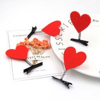 Cute Heart Shape Metal Hair Clip main image 1