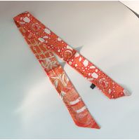 Women's Fashion Plant Satin Printing Silk Scarves sku image 35