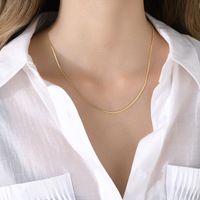 Simple Style Solid Color Titanium Steel Plating Necklace 1 Piece main image 1