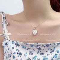 1 Piece Sweet Heart Shape Butterfly Bow Knot Alloy Beaded Plating Inlay Rhinestones Women's Pendant Necklace sku image 13