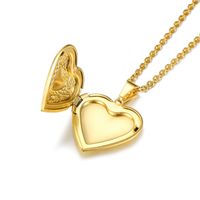 Stainless Steel Fashion Plating Heart Shape Letter Pendant Necklace main image 4
