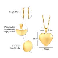 Stainless Steel Fashion Plating Heart Shape Letter Pendant Necklace sku image 5