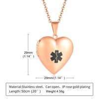 Rostfreier Stahl Mode Überzug Herzform Brief Halskette Mit Anhänger sku image 10