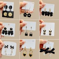 1 Pair Fashion Heart Shape Alloy Inlay Artificial Diamond Women's Drop Earrings main image 6