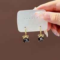 1 Pair Fashion Heart Shape Alloy Inlay Artificial Diamond Women's Drop Earrings sku image 15
