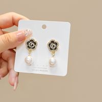 1 Pair Fashion Heart Shape Alloy Inlay Artificial Diamond Women's Drop Earrings sku image 6