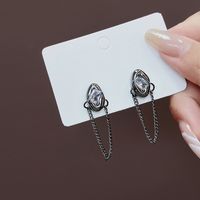 1 Pair Fashion Heart Shape Alloy Inlay Artificial Diamond Women's Drop Earrings sku image 20