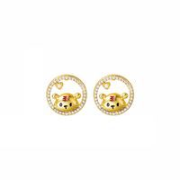 1 Par Moda Forma De Corazón Aleación Embutido Diamante Artificial Mujeres Pendientes De Gota sku image 38