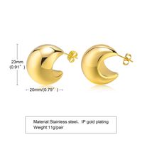 Simple Style Solid Color Stainless Steel Plating Ear Studs 1 Pair sku image 5