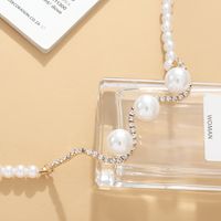 1 Piece Simple Style Geometric Pearl Beaded Rhinestones Gold Plated Women's Necklace main image 7