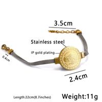 Simple Style Human Round Titanium Steel Plating Bracelets 1 Piece main image 3