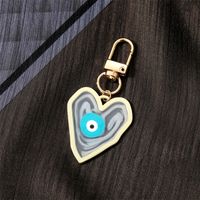 1 Piece Fashion Devil's Eye Heart Shape Arylic Alloy Bag Pendant main image 4