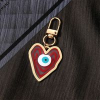 1 Piece Fashion Devil's Eye Heart Shape Arylic Alloy Bag Pendant sku image 4