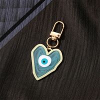 1 Piece Fashion Devil's Eye Heart Shape Arylic Alloy Bag Pendant sku image 5