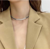 Simple Style Solid Color Titanium Steel Plating Necklace 1 Piece sku image 3