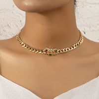 Hip-hop Bee Alloy Enamel Plating Rhinestones Women's Choker main image 5