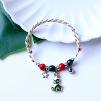 Fashion Santa Claus Snowman Alloy Enamel Women's Bracelets 1 Piece sku image 9