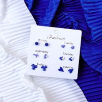 Fashion Flower Stainless Steel Ear Studs Stainless Steel Earrings 1 Set sku image 12