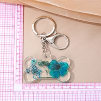 Pastoral Flower Arylic Alloy Bag Pendant Keychain main image 5