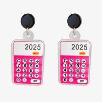 Acrylic Calculator Pendant Earrings sku image 1