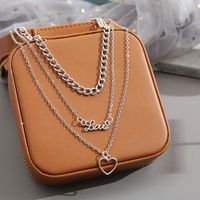 Simple Style Heart Shape Alloy Wholesale Layered Necklaces main image 4