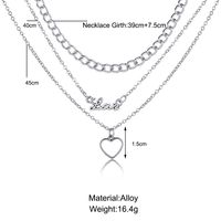 Simple Style Heart Shape Alloy Wholesale Layered Necklaces main image 3
