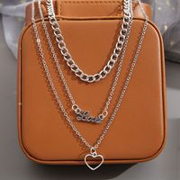 Simple Style Heart Shape Alloy Wholesale Layered Necklaces main image 5