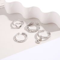 Simple Style Heart Shape Alloy Plating Women's Rings main image 3