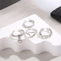 Simple Style Heart Shape Alloy Plating Women's Rings main image 4