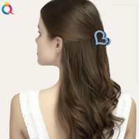 Simple Style Heart Shape Plastic Metal Hair Claws 1 Piece main image 4