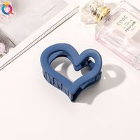 Simple Style Heart Shape Plastic Metal Hair Claws 1 Piece sku image 3