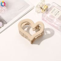 Simple Style Heart Shape Plastic Metal Hair Claws 1 Piece sku image 5