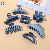 Fashion Solid Color Plastic Metal Hair Claws 1 Piece main image 6