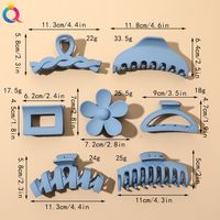 Fashion Solid Color Plastic Metal Hair Claws 1 Piece main image 5
