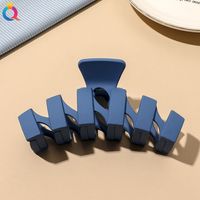 Fashion Solid Color Plastic Metal Hair Claws 1 Piece sku image 26