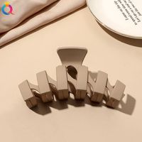 Fashion Solid Color Plastic Metal Hair Claws 1 Piece sku image 28
