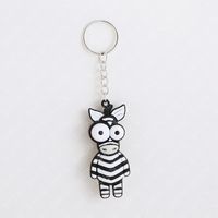 1 Piece Cute Simple Style Animal Cartoon Pvc Epoxy Bag Pendant Keychain sku image 2