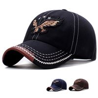 Men's Basic Simple Style Eagle Embroidery Curved Eaves Baseball Cap main image 1