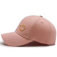 Unisex Simple Style Smiley Face Embroidery Curved Eaves Baseball Cap main image 5