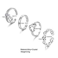 Simple Style Heart Shape Alloy Plating Women's Rings main image 5