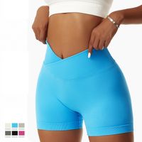 Sports Solid Color Cotton Blend Active Bottoms Shorts main image 1