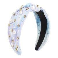 Women's Retro Simple Style Gradient Color Cloth Knot Inlay Artificial Rhinestones Artificial Pearls Hair Band sku image 1