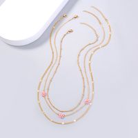 Classic Style Gossip Moon Heart Shape Copper Beaded Resin Layered Necklaces 1 Piece main image 8