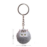 1 Piece Cute Cat Pvc Plastic Resin Unisex Bag Pendant Keychain sku image 5