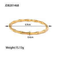 Einfacher Stil Bambus Rostfreier Stahl Überzug Armreif 1 Stück main image 2