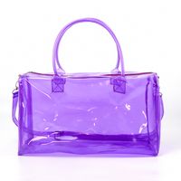 Unisex Fashion Letter Pvc Waterproof Travel Bags sku image 3